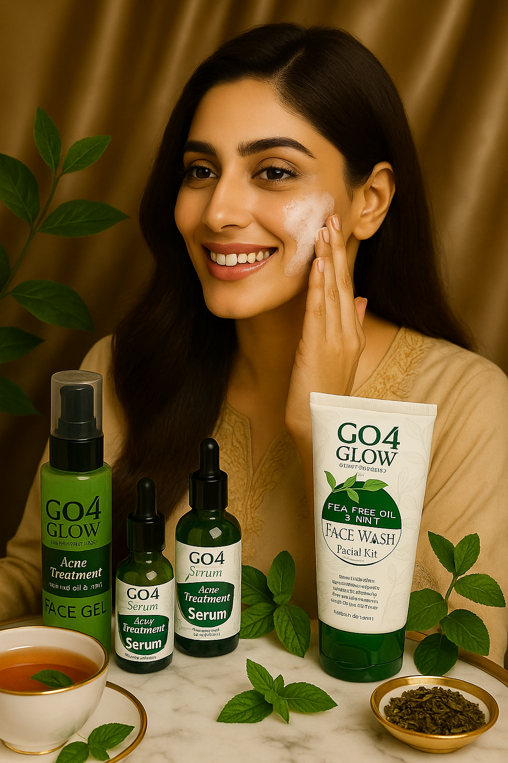GO4 Glow Acne Facial Kit - Best Acne Facial Kit for Acne Treatment & Glowing Skin in Pakistan - THE COSMETIC STORE