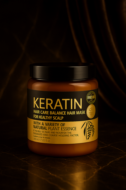 Keratin Hair Mask for Damaged Hair – Deep Repair & Scalp Care with Natural Plant Essence – 500ml - THE COSMETIC STORE