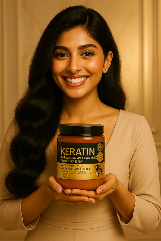 Keratin Hair Mask for Damaged Hair – Deep Repair & Scalp Care with Natural Plant Essence – 500ml - THE COSMETIC STORE
