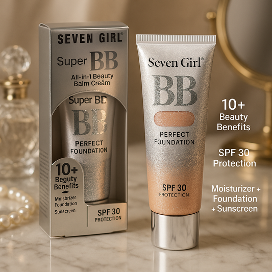 Seven Girl Super BB Cream - Best BB Cream in Pakistan with SPF 30, Moisturizer, and Foundation - THE COSMETIC STORE
